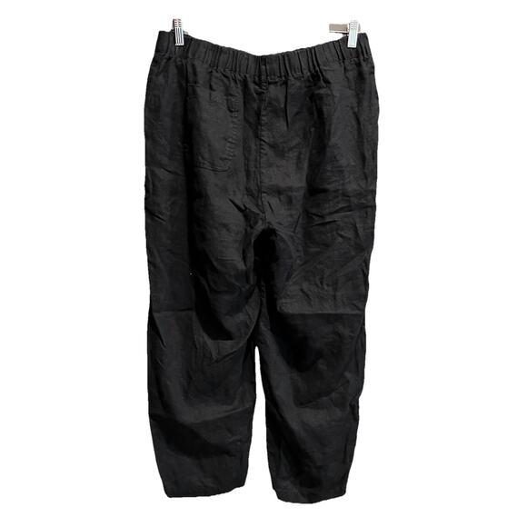 Quince Black 100% European Linen Women's Pants Size Large - Picture 2 of 6